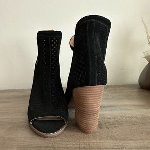 Lucky Brand LP-Livey Open Toe Bootie - BLACK Size 9.5